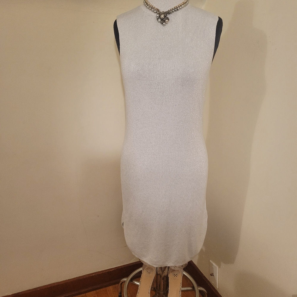 Rachel Zoe Silver Sleeveless Dress Size M